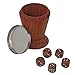 Handmade Wooden Dice Shaker Set - Includes Five Wooden Dice - Dice Game Set for Families