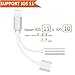 Headphone Adapter and Splitter Compatible 3.5mm Headphone Jack AUX Audio 2 in 1 Adaptor Headset Connector Earphone Accessories for iPhone X/8/8 plus/7/7 Plus Compatible with iOS 11.4 or Laterthumb 1