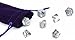 Polyhedral DND Dice Set for Dungeons and Dragons DND RGP with Purple Pouch (Gray&White)
