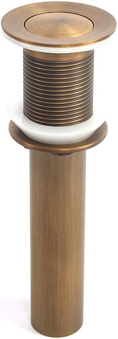 Aothpher Antique Brass Bathroom Faucet Pop Up Vessel Basin Sink Drain Stopper Without Overflow