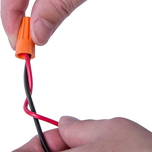 Gardner Bender 10-003 WireGard Screw-On Wire Connectors, 22-14 AWG, Electrical Wire Nut, 100 pk, Orange