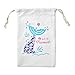 Kreatwow Mermaid Party Favor Bags Drawstring Goody Bags for Mermaid Party Supplies 5 x 8 inches 10 Pack