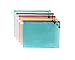 5pcs Clear Color Zippered Vinyl Mesh Documents Pouches，Waterproof Travel Pouch，Office Paper Document Bag，A4 Paper Size