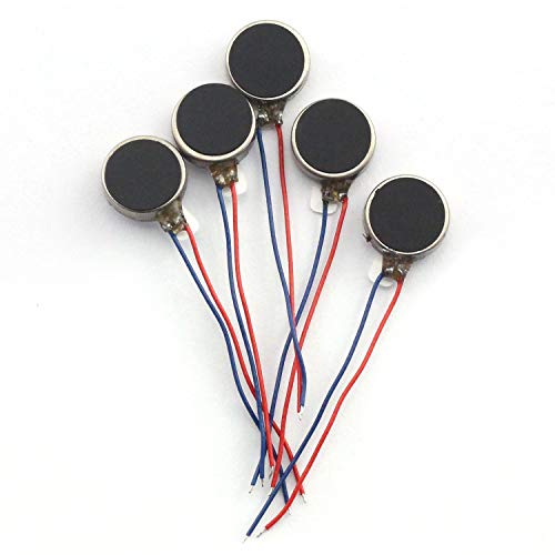 image for TOTOT 5pcs 10x2.7mm Mini Vibration Motor DC 3V 85mA 12000rpm Flat Coin