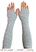 Women Stretchy Long Sleeve Fingerless Gloves (Knitted-Gray)