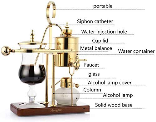 YAeele Royal Belgian Pot Heim Edelstahl belgische Kaffeekanne Syphon Manuelle Kaffeemaschine – Bild 4