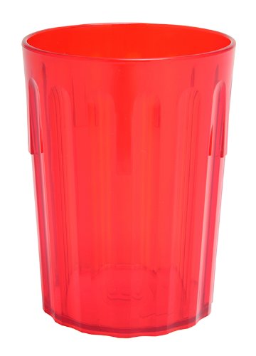 Harfield Translucent Red Tumblers 250ml/25cl (Pack of 4) Unbreakable Reusable Polycarbonate Cups