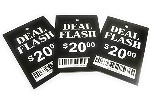 200 PrePrinted Hang Tags for Clothing 2"X3" Retail Clothes, Boutique, Flea Market, Garage Sale Price Tag Label for use with Attacher Tagging Gun