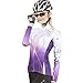 Santic Women's Cycling Jersey Loog Sleeve Road Bike Jersey Jacket Purple