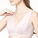 Mamaway Maternity Nursing Bra, Postpartum Antibacterial, Seamless Crossover Breastfeeding Bra (Large, Purple)