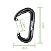 Vitae Explore Wiregate Carabiners - Aluminum Lightweight Carabiners Best for Hammock Straps, Attaching Camping Gear, Keychains, and other equipment (Black, 2pc - 12KN)