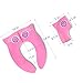 Portable Potty Seat on Toilet, Opret Foldable Travel Potty Training Seat with Large Non Slip Silicone Pads Reusable, for Toddlers Boys Girls with Carrying Bag, Pink