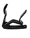 YMC Single-handed Guitar Capo Quick Change for Electric or Acoustic 6-String Guitar with 6 Picks,Guitar Strap Lock- Black