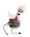 Petlinks HappyNip Loony Legs Ostrich Feather Cat Toy, Contains Silvervine & Catnip - Brown/Pink, One Size