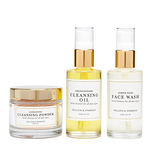 Mullein &amp; Sparrow Face Cleansing Trio - 2 oz - Organic, Vegan, Skincare
