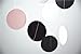 HEARTFEEL 2 Sets of 6.5 Feet Long Circle Dots Paper Garland Hanging Décor White Grey Baby Pink Party Decoration (CC-1)