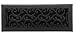 Accord AMFRBLC412 Charleston Floor Register, 4-Inch x 12-Inch(Duct Opening Measurements), Matte Black