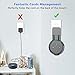 SPORTLINK Outlet Wall Mount Hanger Holder for Echo Dot 3rd Gen, Compact Bracket Case Plug in Kitchen Bathroom Bedroom, Built-in Cable Management (Black)