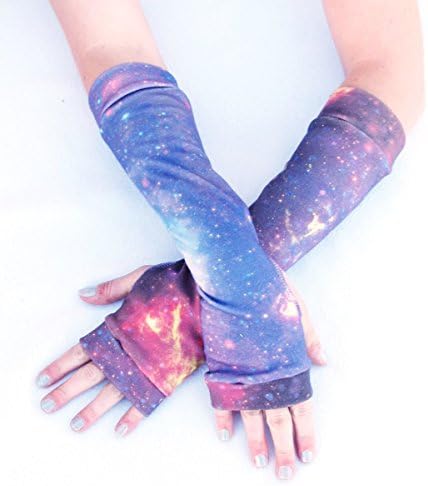 Steampunk Wolf ShopGalaxy Space Arm Warmers Gloves for Women Galactic Stars