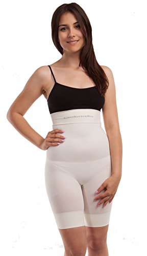 GABRIALLA Seamless Breathable Milk Fiber Body Shaping High Waist Support Shorts Support Girdle BSM-715 - Thumbnail 2