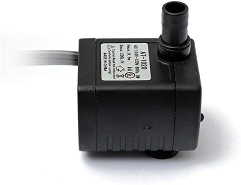 110V 200L/H 3W Aquarium Water Pump Submersible Fountain Air Fish Tank US Plug
