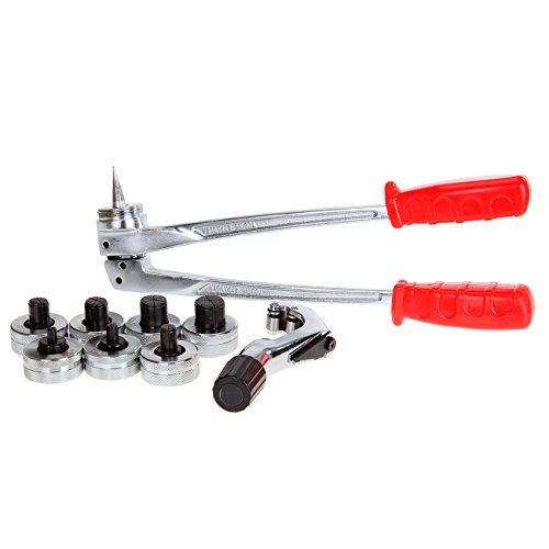 Iglobalbuy HVAC Airconditioner 7 Heads Tube Expander Swaging Plumbing Pipe Kit Copper Tubing Kit