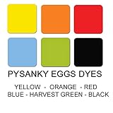 Set of 6 Batik Dyes for Easter Egg Pysanky Decorating