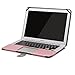MOSISO Compatible with MacBook Air 13 inch Case A1369 A1466 Older Version 2010-2017 Release, PU Leather Case Portfolio Protective Stand Cover Sleeve, Rose Gold