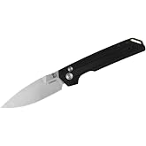 Kershaw Iridium Folding Pocket Knife, 3.45 inch MagneCut Steel Blade, Stonewashed Finish, Black Handle, Made in the USA