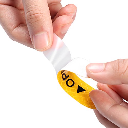 Autumn Water 4Pcs Universal Auto driving Safety Reflective Tape Open Sign Warning Mark Tail Rear Car Door strip Stickers Practical Car supply
