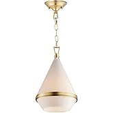 Maxim Giza - 1 Light Pendant-Satin Brass Finish -Traditional Installation