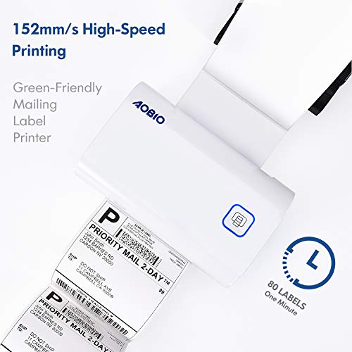 AOBIO Shipping Label Printer 4x6 Thermal Desktop Printer High Speed