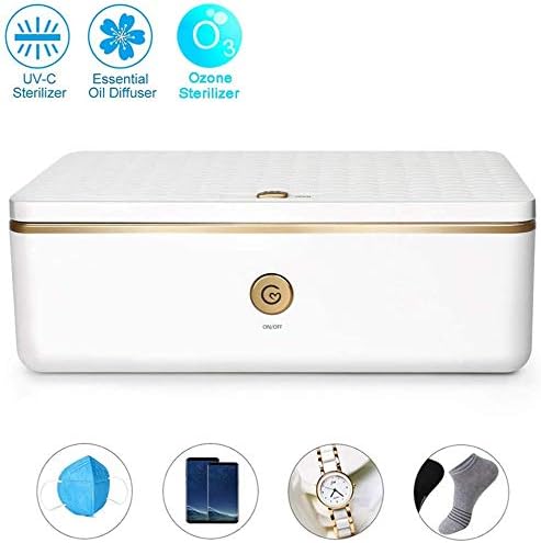 CHYIAUV Sterilizer Box, Ozone Automatic Disinfection Box Professional UV Box Multifunctional UV Sterilizer for Phone Jewelry Glasses Mask, Removed 99.99% Bacteria