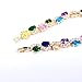 U7 Women Birthstone Crystal Bracelet 18K Gold Plated Round Cut Cubic Zirconia Tennis Bracelet, 7.5 Inches (Mixed Color Stones - 18K Gold Plated Plated)