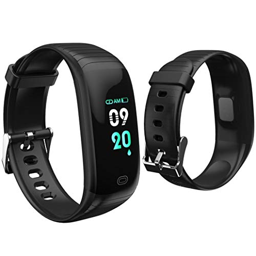 Insaneness Sports Heart Rate/Sleep Monitor Fitness Tracker Smart Watch Wrist Band Bracelet Watch Bracelet Link Ring (A)