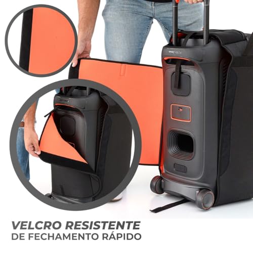Capa Bolsa Case Triboshop Compatível com Jbl Partybox Stage 320 Espumada Proteção e Transporte Seguros Anti Impacto Alças Reforçadas