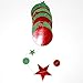 Decor365 Glitter Red Green Christmas Decorations Hanging Star Circle Garland Banner Backdrop Streamer Ugly Sweater Party Birthday Wedding Xmas Tree New Year Celebration Office Classroom Decor