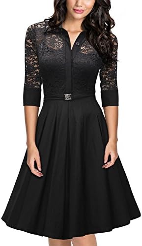 EasyMy Women's Lace Sleeveless Elegant Cocktail Slim Party Formal Dress