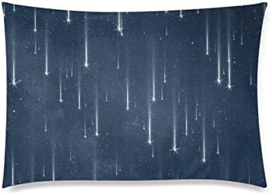Wishing Stars Zippered Cotton Rectangular Pillow Cover Pillowcase Decorative 20x30 Twin Sides