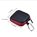 eBoot Earphone Square Carrying Case Earbud Storage Pouch with Carabiner for Cellphone Headset Earbuds and USB Cable, 5 Colors