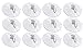 McKay 12 Piece Adhesive 3-Inch Suction Silicone Cup Hooks, Clear- Hanger Embraces up to 10 Lbs: Secure Hold Accessory for Windows, Shower, Bathroom & Kitchen