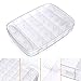 OULII 30 Grids Clear Plastic Jewelry Box Organizer Storage Container Box Makeup Ring Earring Necklace Organizer Storage Case with Adjustable Dividers (Transparent)