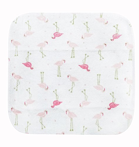 Softan Baby Hooded Towel Bath Towel and Washcloths, Extra Soft and Ultra Absorbent, 5+1 Gift Pack for Newborn and Infants, Flamingos