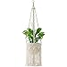 Mkono Macrame Plant Hangers Boho Chic Indoor Hanging Planter Basket Vintage Style Fringed Flower Pot Holder Rope Home Decor, 44 Inch