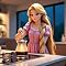 Livro Rapunzel esquenta o café em um bule de madrugada