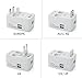All in One Universal Travel Adapter Worldwide Power Plug Wall AC Adaptor Charger Dual USB Charging Ports US EU UK AUS NZ AC100-240v Surge Protected Portable International Power Adapter
