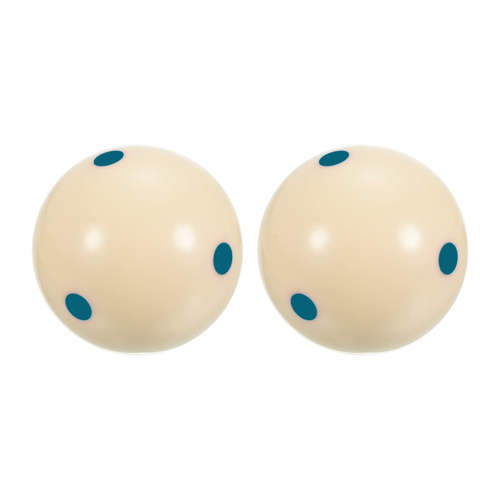 PATIKIL 2-1/4" Pool-Billiard Cue Ball with Blue 6 Dots, 2 Pack Pro Cup Cue Ball Practice Training Pool Ball for Billiard Room Game Room, Beige