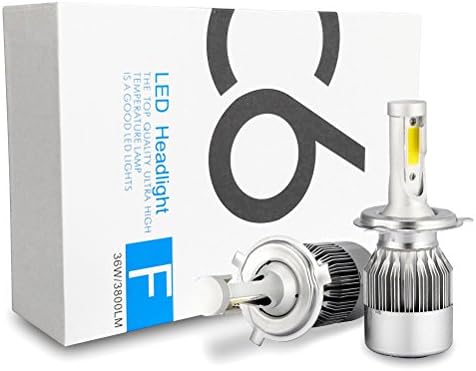 Tripcraft LED Headlight Conversion Kit, 9003 H4 LED Headlamp Bulbs 36W 7600LM Hi/Lo Beam Supper Bright 2PC All-in-one Driving Light Bulbs 6000K White Waterproof Replace Halogen,HID,2 years warranty