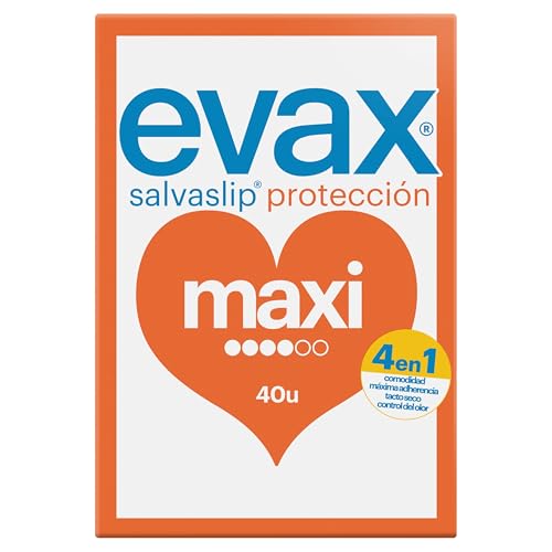 Salvaslip Maxi, Pack de 40, Sistema No Olor, Protección y Comodidad