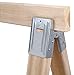 Century Drill & Tool 72990 2x4 Saw Horse Brackets, Set of 2, Galvanized, Compact Storage